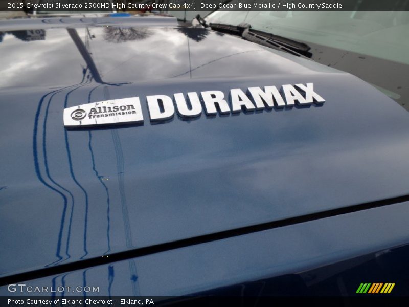 Deep Ocean Blue Metallic / High Country Saddle 2015 Chevrolet Silverado 2500HD High Country Crew Cab 4x4