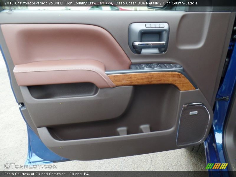 Deep Ocean Blue Metallic / High Country Saddle 2015 Chevrolet Silverado 2500HD High Country Crew Cab 4x4