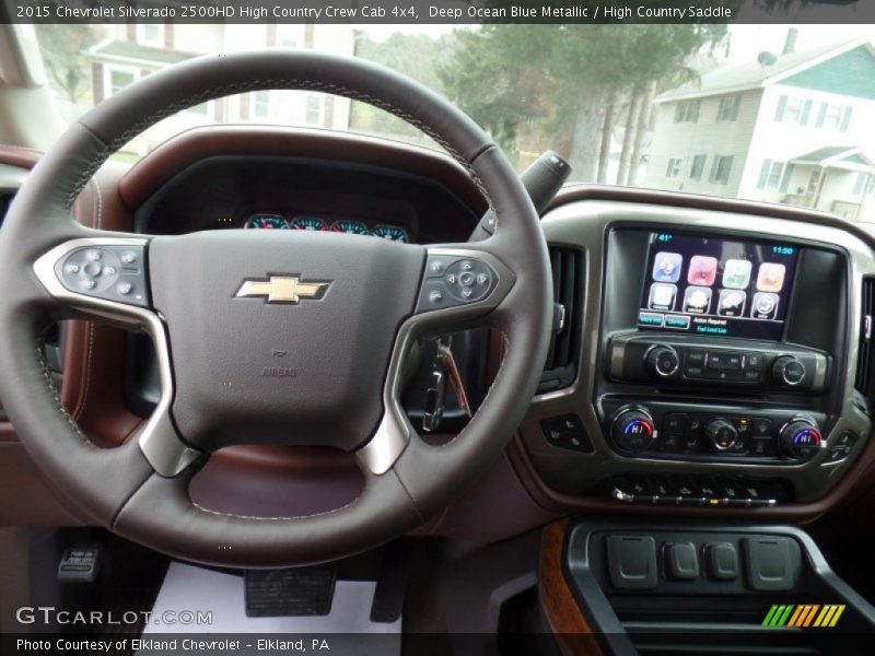 Deep Ocean Blue Metallic / High Country Saddle 2015 Chevrolet Silverado 2500HD High Country Crew Cab 4x4
