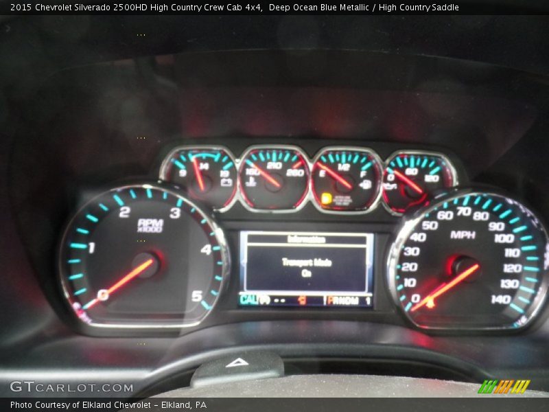 Deep Ocean Blue Metallic / High Country Saddle 2015 Chevrolet Silverado 2500HD High Country Crew Cab 4x4