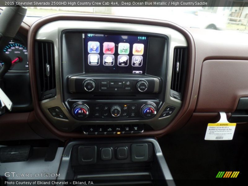 Deep Ocean Blue Metallic / High Country Saddle 2015 Chevrolet Silverado 2500HD High Country Crew Cab 4x4