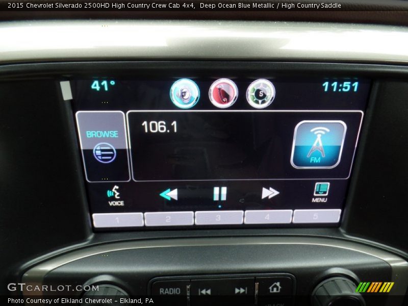 Deep Ocean Blue Metallic / High Country Saddle 2015 Chevrolet Silverado 2500HD High Country Crew Cab 4x4