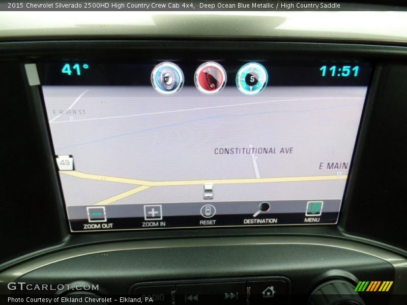 Deep Ocean Blue Metallic / High Country Saddle 2015 Chevrolet Silverado 2500HD High Country Crew Cab 4x4