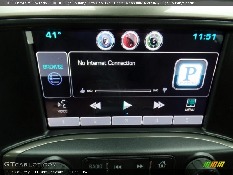 Deep Ocean Blue Metallic / High Country Saddle 2015 Chevrolet Silverado 2500HD High Country Crew Cab 4x4