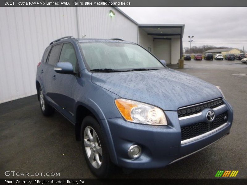 Pacific Blue Metallic / Sand Beige 2011 Toyota RAV4 V6 Limited 4WD
