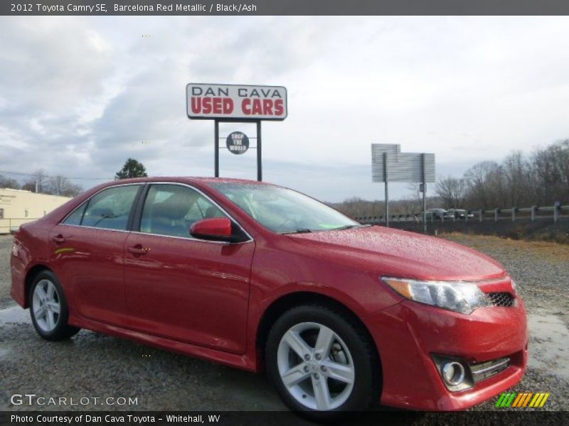 Barcelona Red Metallic / Black/Ash 2012 Toyota Camry SE