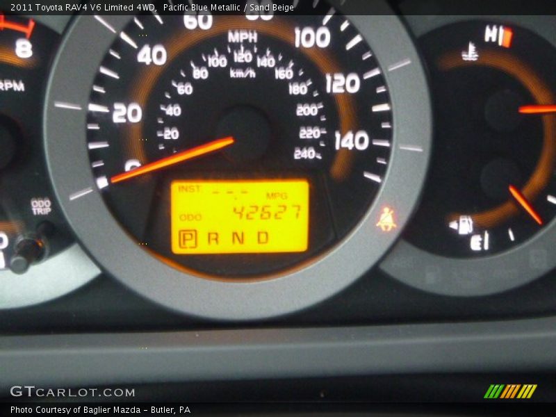 Pacific Blue Metallic / Sand Beige 2011 Toyota RAV4 V6 Limited 4WD