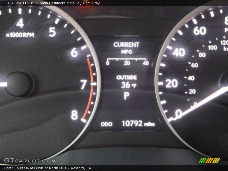 Satin Cashmere Metallic / Light Gray 2014 Lexus ES 350