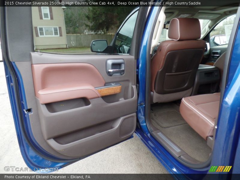 Deep Ocean Blue Metallic / High Country Saddle 2015 Chevrolet Silverado 2500HD High Country Crew Cab 4x4