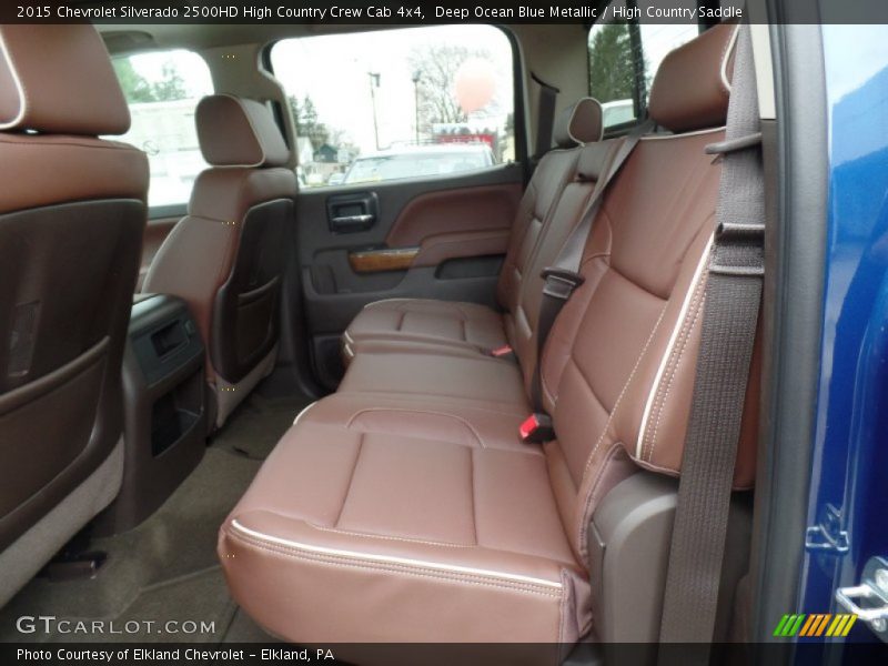 Rear Seat of 2015 Silverado 2500HD High Country Crew Cab 4x4
