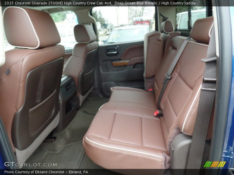 Rear Seat of 2015 Silverado 2500HD High Country Crew Cab 4x4