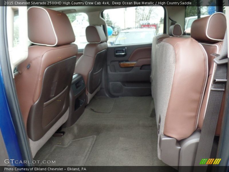 Rear Seat of 2015 Silverado 2500HD High Country Crew Cab 4x4