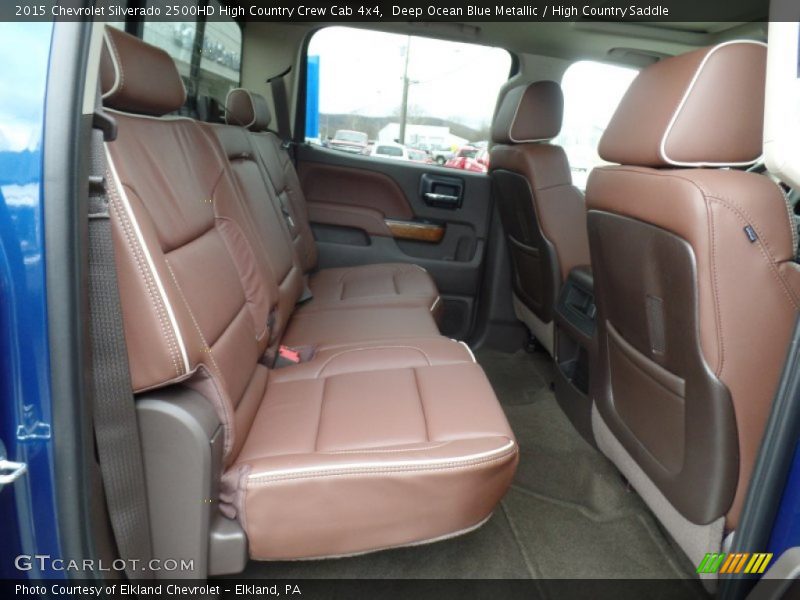 Rear Seat of 2015 Silverado 2500HD High Country Crew Cab 4x4