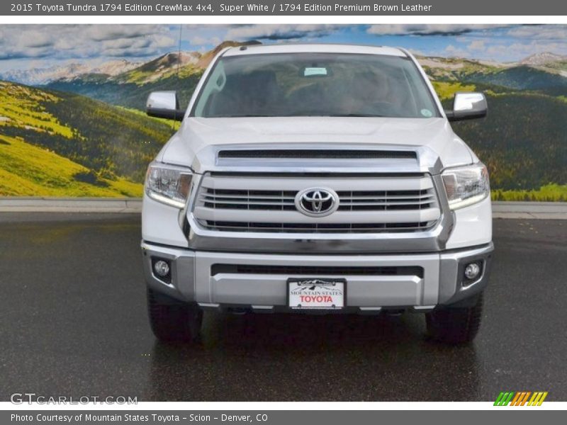 Super White / 1794 Edition Premium Brown Leather 2015 Toyota Tundra 1794 Edition CrewMax 4x4