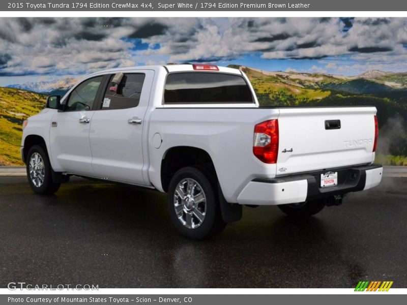 Super White / 1794 Edition Premium Brown Leather 2015 Toyota Tundra 1794 Edition CrewMax 4x4