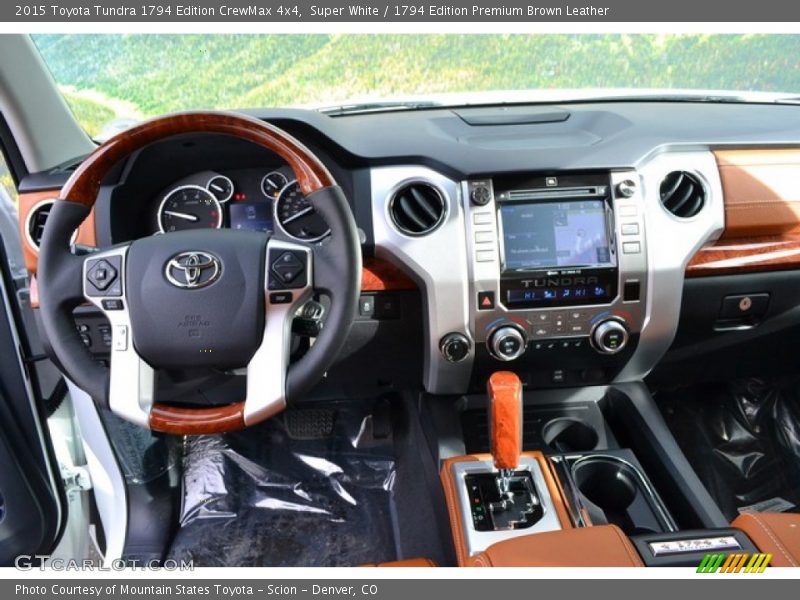 Super White / 1794 Edition Premium Brown Leather 2015 Toyota Tundra 1794 Edition CrewMax 4x4