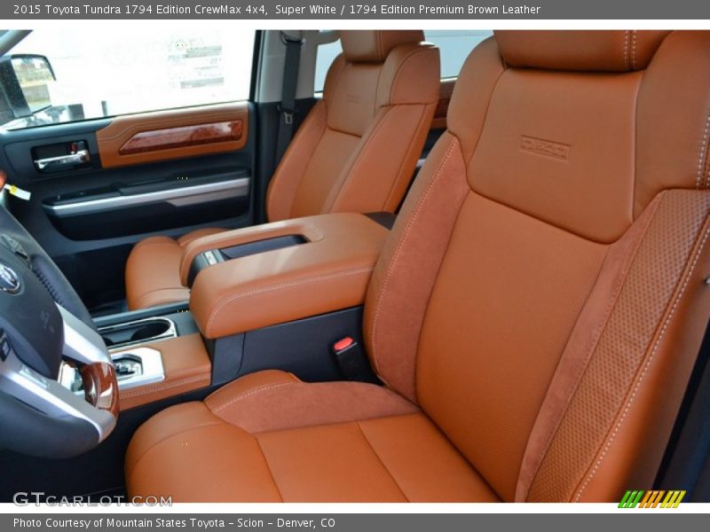 Super White / 1794 Edition Premium Brown Leather 2015 Toyota Tundra 1794 Edition CrewMax 4x4