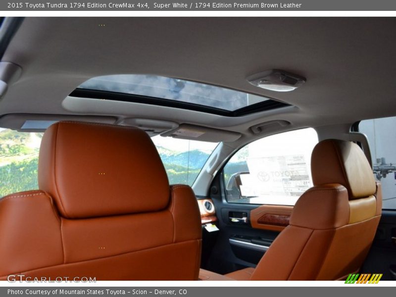 Super White / 1794 Edition Premium Brown Leather 2015 Toyota Tundra 1794 Edition CrewMax 4x4