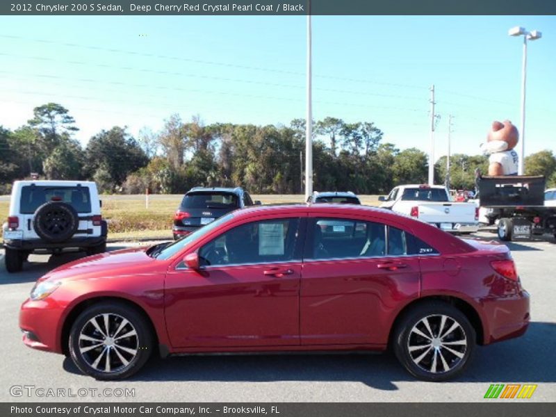 Deep Cherry Red Crystal Pearl Coat / Black 2012 Chrysler 200 S Sedan