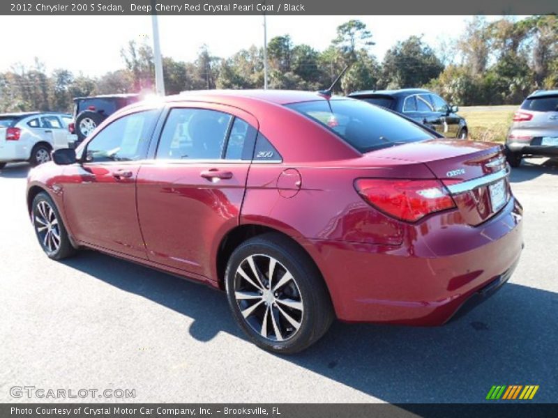 Deep Cherry Red Crystal Pearl Coat / Black 2012 Chrysler 200 S Sedan
