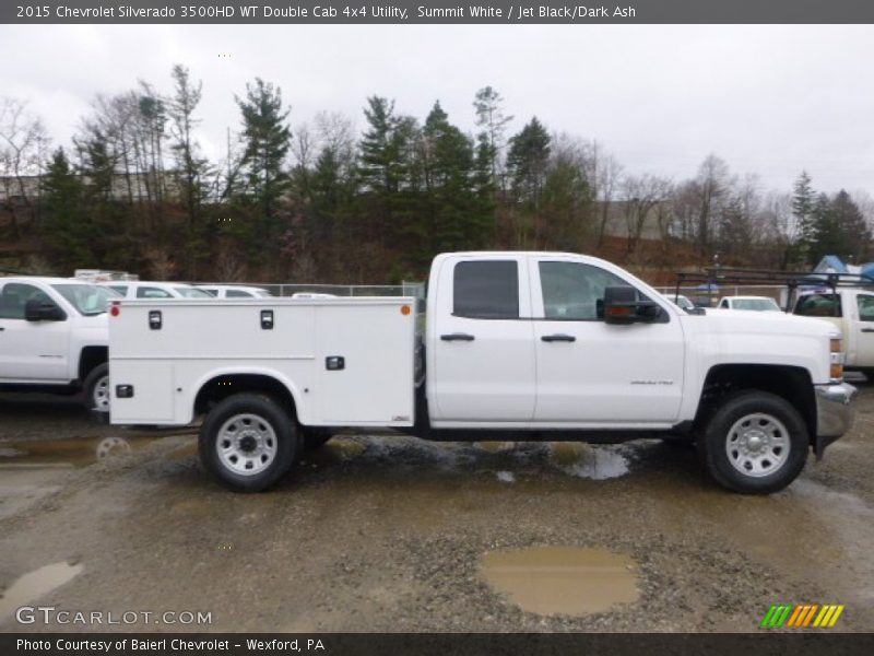 Summit White / Jet Black/Dark Ash 2015 Chevrolet Silverado 3500HD WT Double Cab 4x4 Utility