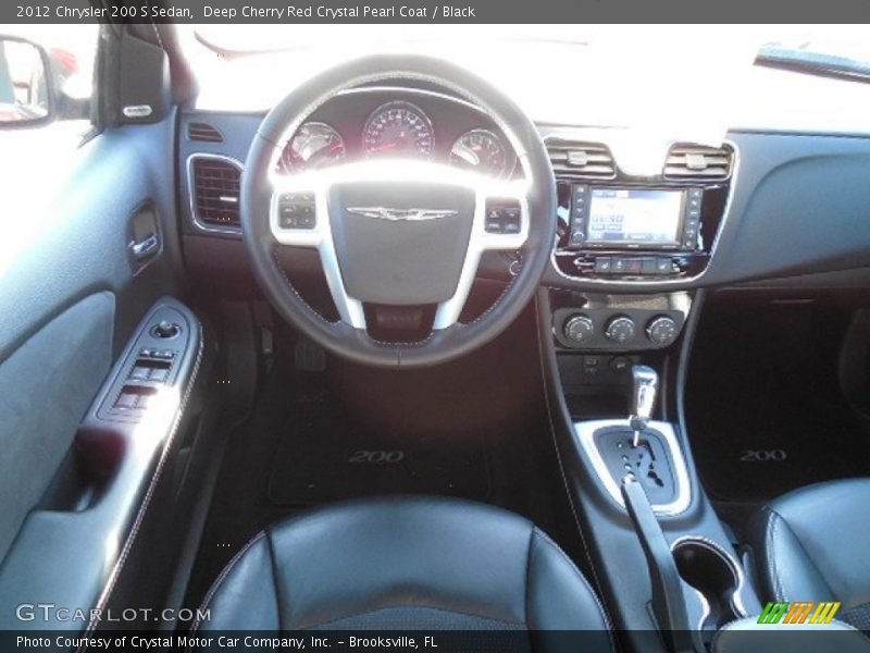 Deep Cherry Red Crystal Pearl Coat / Black 2012 Chrysler 200 S Sedan