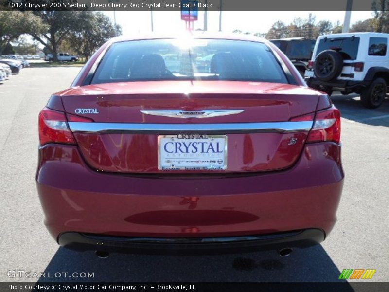 Deep Cherry Red Crystal Pearl Coat / Black 2012 Chrysler 200 S Sedan