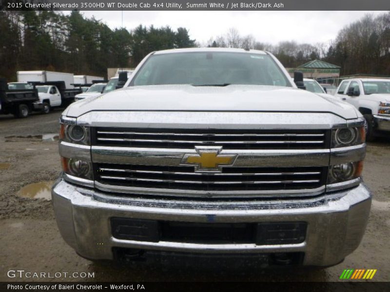 Summit White / Jet Black/Dark Ash 2015 Chevrolet Silverado 3500HD WT Double Cab 4x4 Utility