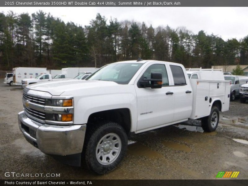 Summit White / Jet Black/Dark Ash 2015 Chevrolet Silverado 3500HD WT Double Cab 4x4 Utility