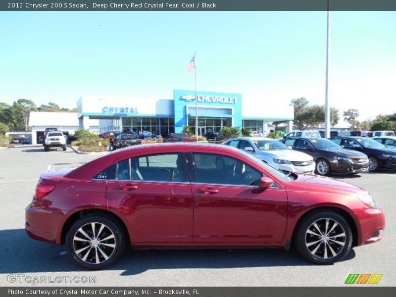 Deep Cherry Red Crystal Pearl Coat / Black 2012 Chrysler 200 S Sedan