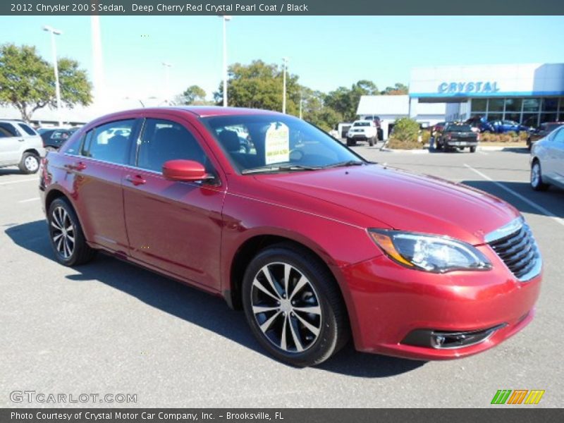 Deep Cherry Red Crystal Pearl Coat / Black 2012 Chrysler 200 S Sedan