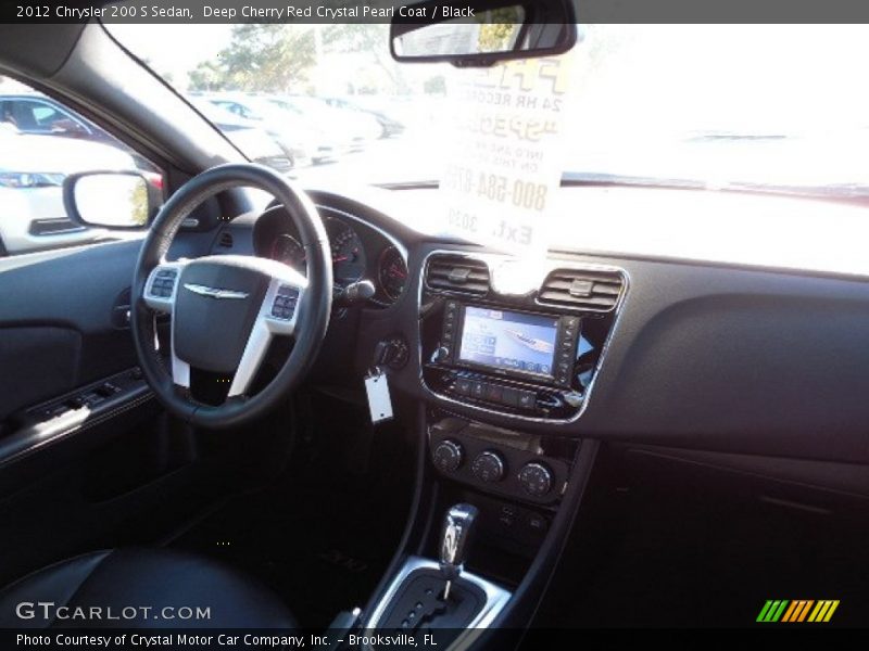 Deep Cherry Red Crystal Pearl Coat / Black 2012 Chrysler 200 S Sedan