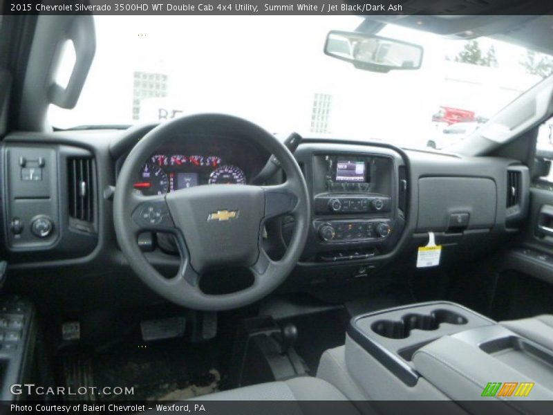 Summit White / Jet Black/Dark Ash 2015 Chevrolet Silverado 3500HD WT Double Cab 4x4 Utility