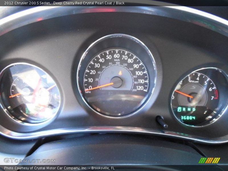 Deep Cherry Red Crystal Pearl Coat / Black 2012 Chrysler 200 S Sedan