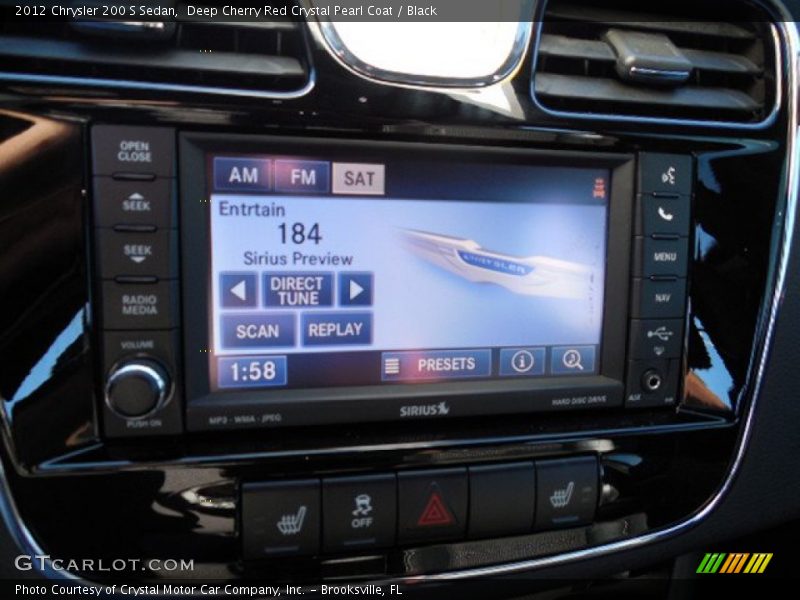 Deep Cherry Red Crystal Pearl Coat / Black 2012 Chrysler 200 S Sedan
