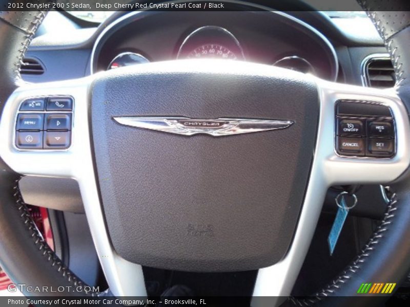 Deep Cherry Red Crystal Pearl Coat / Black 2012 Chrysler 200 S Sedan