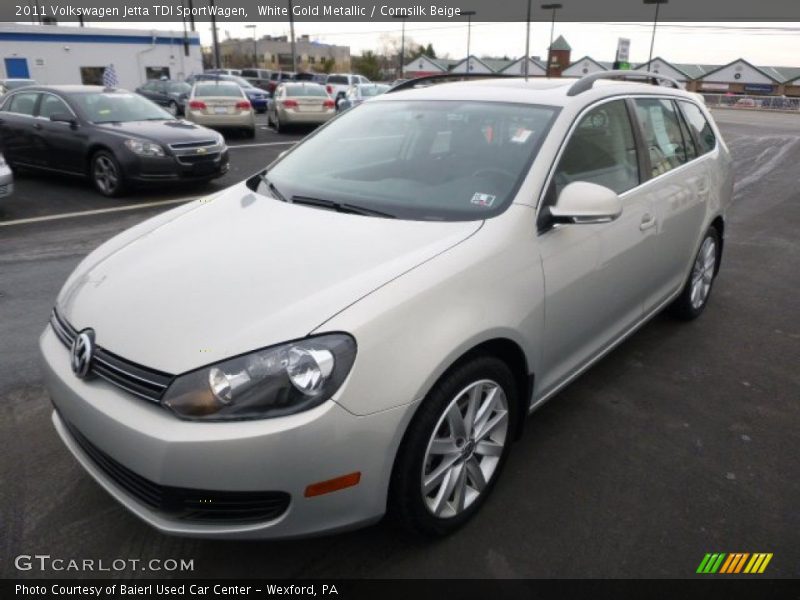 White Gold Metallic / Cornsilk Beige 2011 Volkswagen Jetta TDI SportWagen