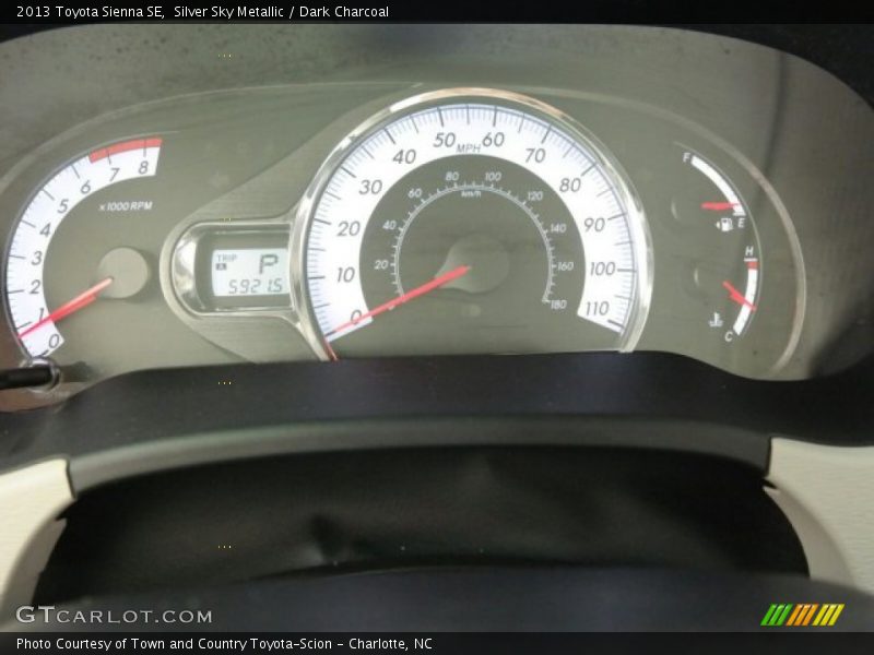 Silver Sky Metallic / Dark Charcoal 2013 Toyota Sienna SE