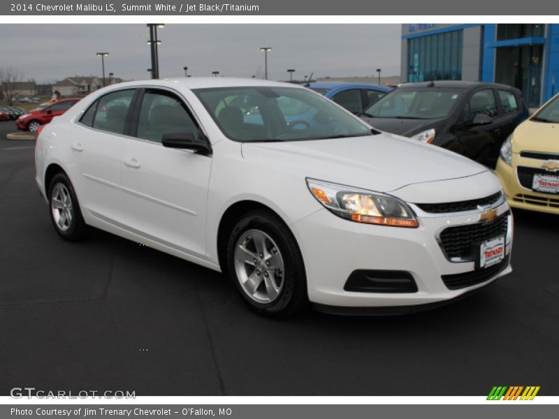 Summit White / Jet Black/Titanium 2014 Chevrolet Malibu LS
