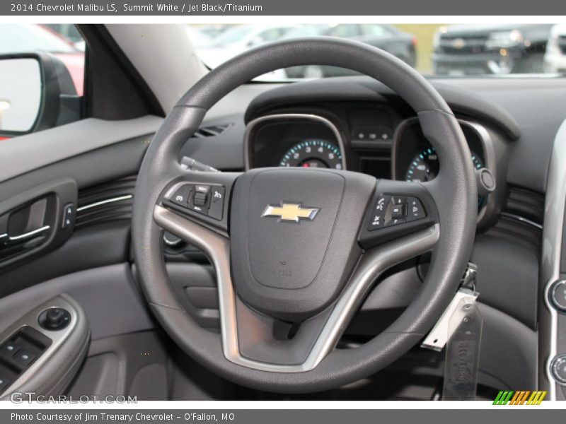 Summit White / Jet Black/Titanium 2014 Chevrolet Malibu LS