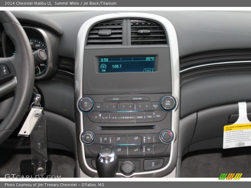 Summit White / Jet Black/Titanium 2014 Chevrolet Malibu LS