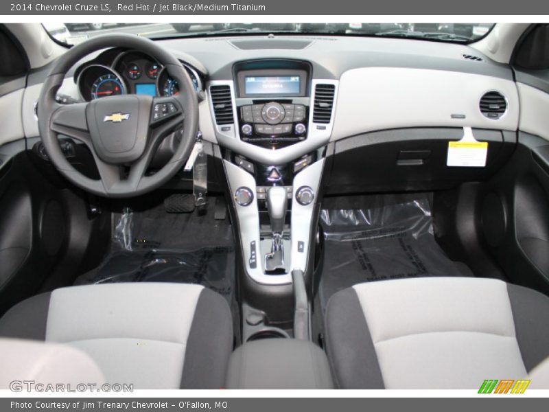 Red Hot / Jet Black/Medium Titanium 2014 Chevrolet Cruze LS