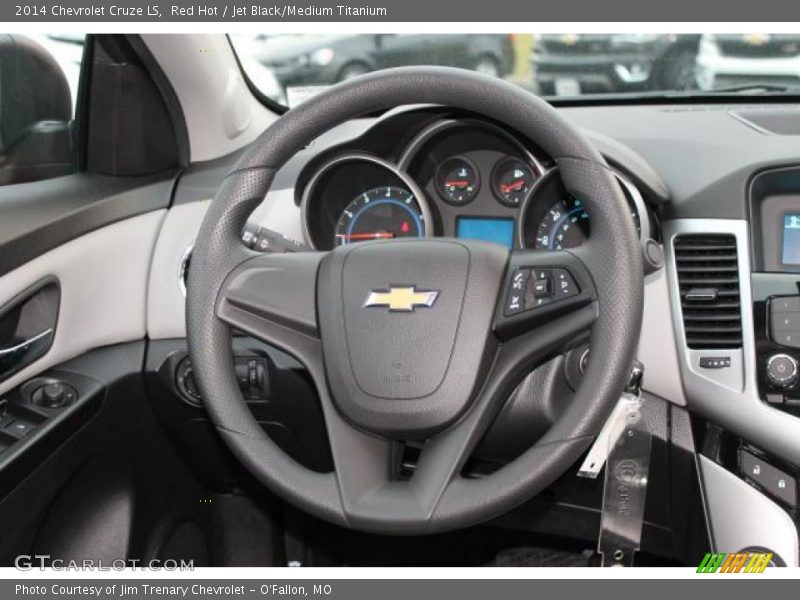Red Hot / Jet Black/Medium Titanium 2014 Chevrolet Cruze LS