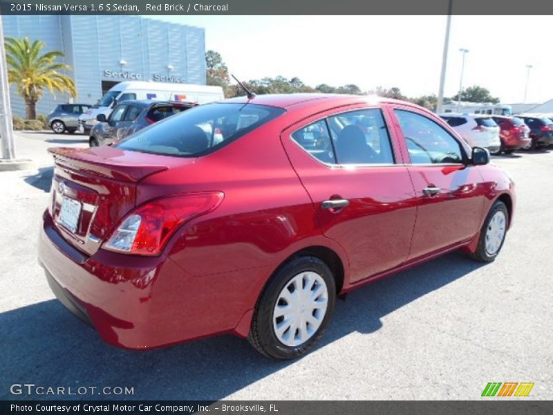 Red Brick / Charcoal 2015 Nissan Versa 1.6 S Sedan