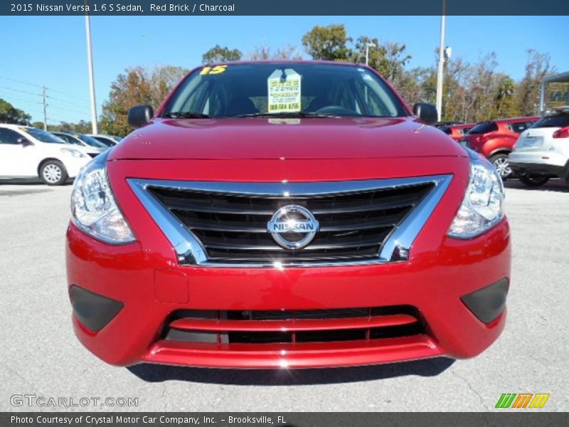 Red Brick / Charcoal 2015 Nissan Versa 1.6 S Sedan