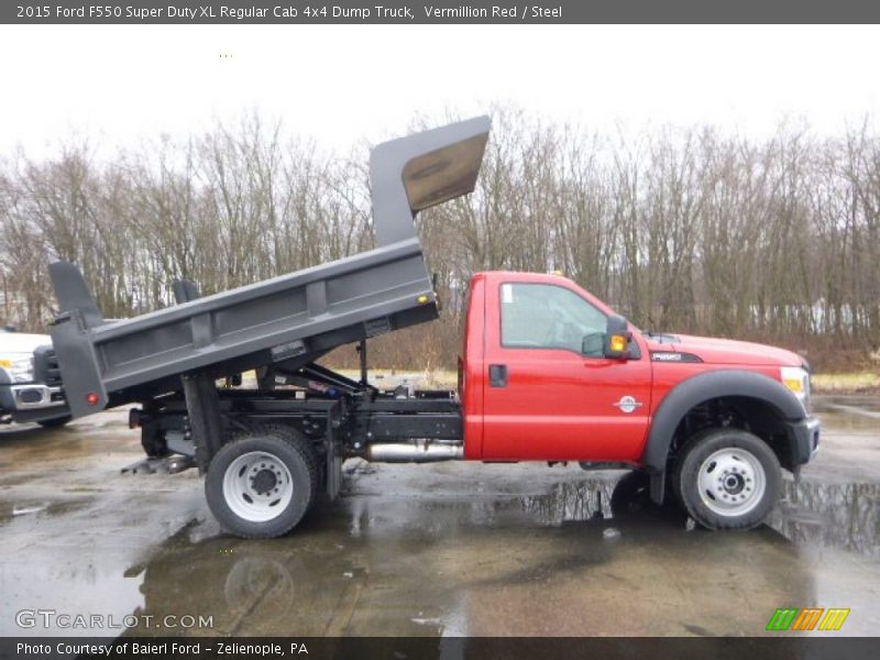  2015 F550 Super Duty XL Regular Cab 4x4 Dump Truck Vermillion Red