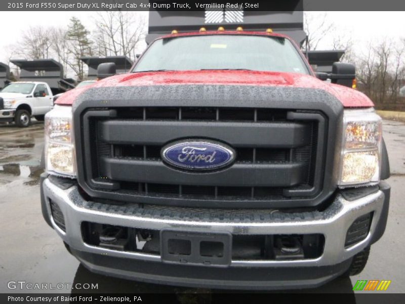 Vermillion Red / Steel 2015 Ford F550 Super Duty XL Regular Cab 4x4 Dump Truck