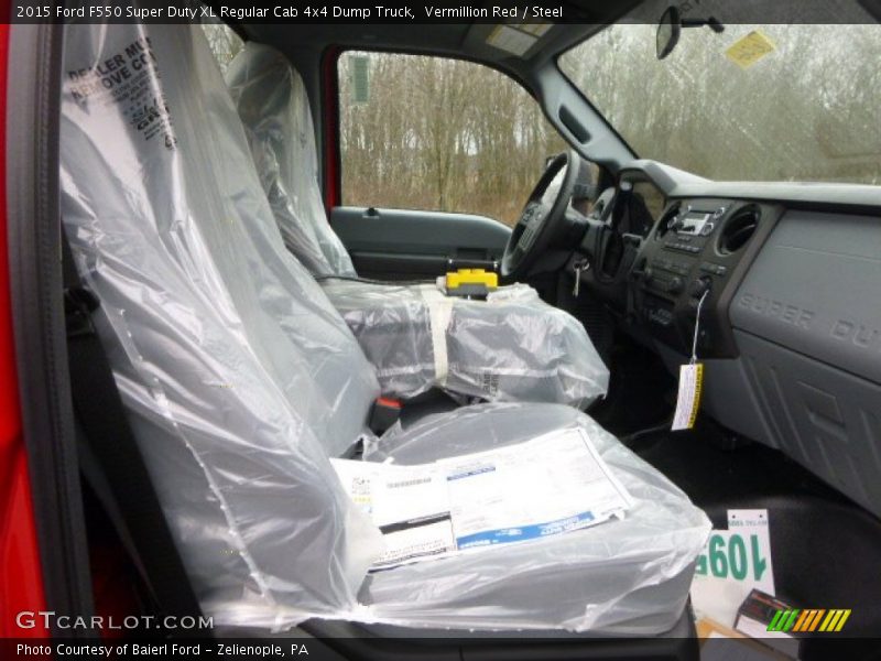 Vermillion Red / Steel 2015 Ford F550 Super Duty XL Regular Cab 4x4 Dump Truck