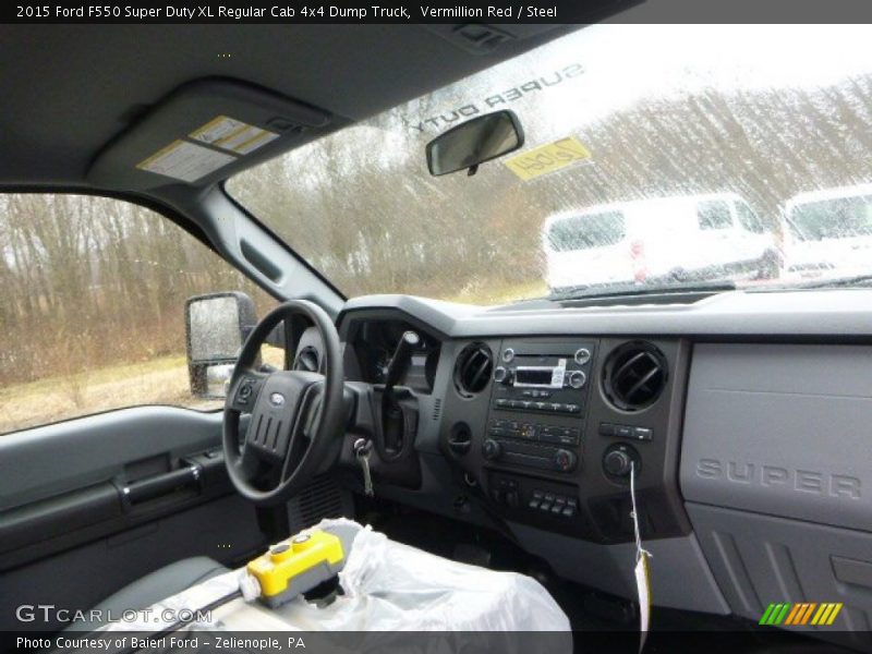 Vermillion Red / Steel 2015 Ford F550 Super Duty XL Regular Cab 4x4 Dump Truck