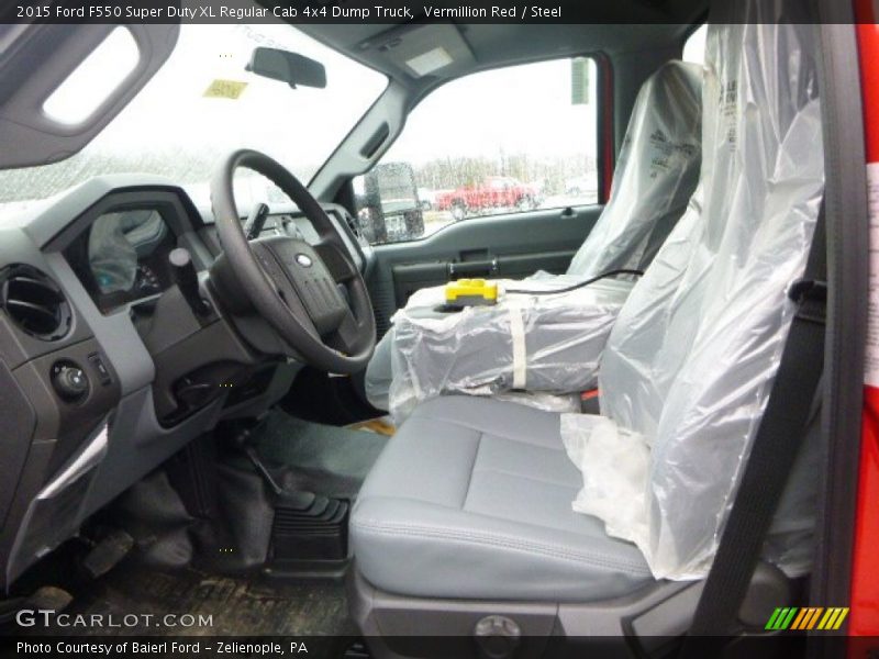Vermillion Red / Steel 2015 Ford F550 Super Duty XL Regular Cab 4x4 Dump Truck